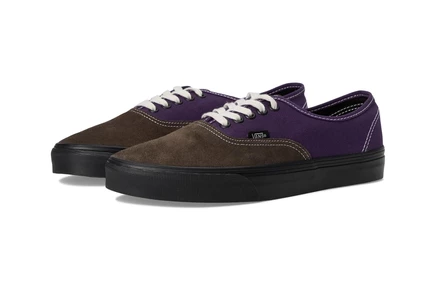Унисекс кеды Vans Authentic, черные с фиолетовым