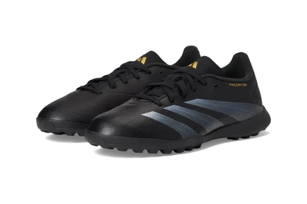 adidas Kids Predator League J Football Boots Turf (Little Kid/Big Kid) black/carbon/gold metallic
