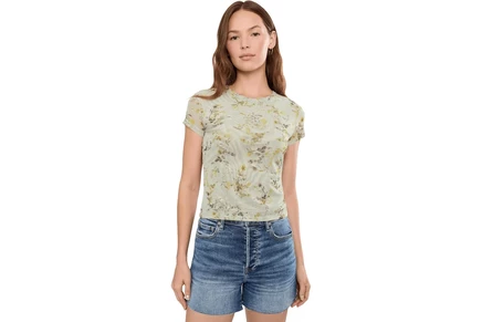 Женская сетчатая футболка AllSaints Ellie, зеленая