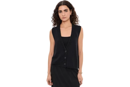 Женская жилетка Eileen Fisher Peruvian, черная