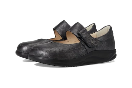 Женские туфли Finn Comfort Nagasaki Carbon Natural, антрацитовые