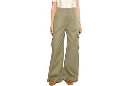 Брюки Lauren Ralph Lauren Pleated Cotton Twill Wide-Leg Cargo Pants