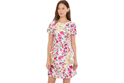 Платье Adrianna Papell Printed Mikado Short Dress