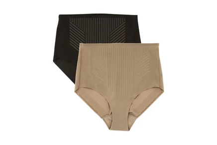 Женские корректирующие трусы MiracleSuit Shapewear, 2 шт., бежевые/черные