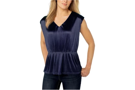 Топ Liverpool Los Angeles Short Sleeve Dolman V-Neck Peplum Knit Top