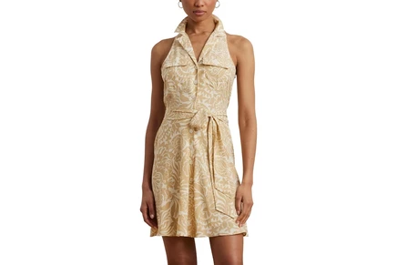 Платье Lauren Ralph Lauren Floral Crepe Sleeveless Shirtdress