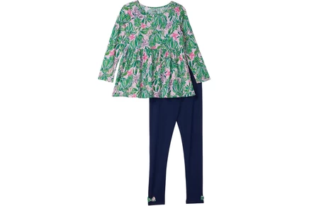 Детский комплект Lilly Pulitzer Adella туника и леггинсы, розовый