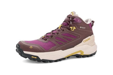 Женские походные ботинки oboz katabatic mid gtx, ягодные