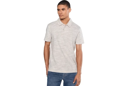 Мужская рубашка Liverpool Los Angeles Short Sleeve Polo cream/grey stripe