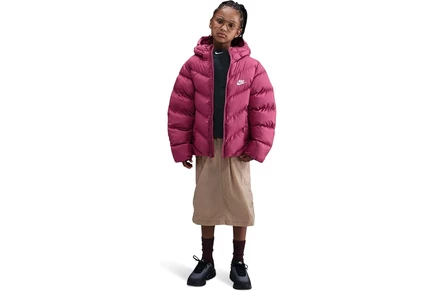 Детская куртка-пуховик Nike Kids Therma-FIT, розово-белая