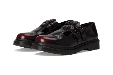 Женские туфли Dr. Martens 8065 Mary Jane, вишнёво-красные