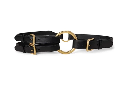 Ремень Lauren Ralph Lauren Tri-strap O-ring Leather Belt