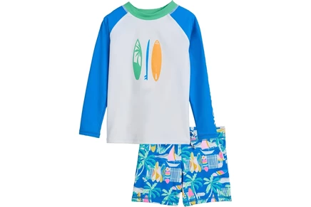 Плавки Snapper Rock Kids Breakwater Beach Long Sleeve Set (Infant/Toddler/Little Kid)
