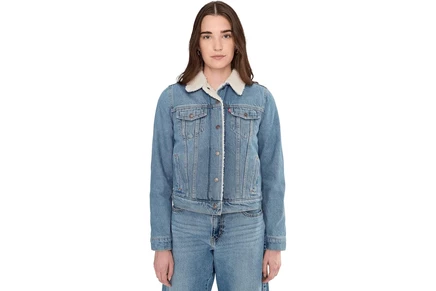 Levis Womens Original Sherpa Trucker Jacket divided blue