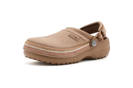 Сабо Crocs Kids Classic Crafted Canvas Vegan Suede Stitch Clogs (Little Kid/Big Kid)