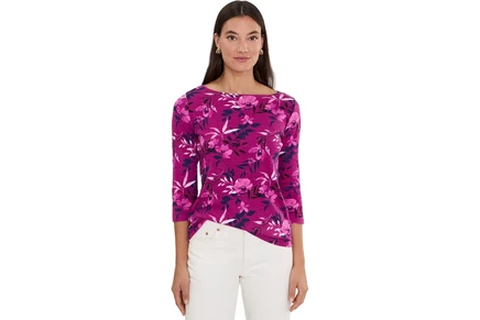 Женская футболка Tommy Bahama Ashby Isles Sunset Shimmers Bateau Neck Tee