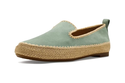 Женские лоферы Cole Haan Cloudfeel Asbury Slipon, lily pad suede/raffia