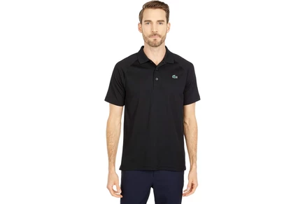 Мужская рубашка Lacoste Short Sleeve Sport Breathable Run-Resistant Interlock Polo Shirt black