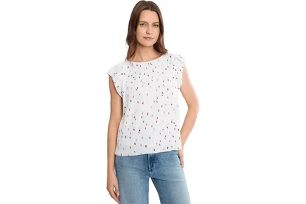 Топ Liverpool Los Angeles Flutter Sleeve Boat Neck Knit Top
