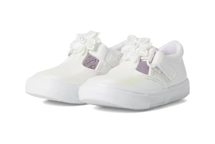 Детские туфли keds kids daphne flower, белые перламутровые