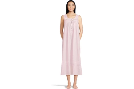 Пижама Eileen West Cotton Dobby Stripe Woven Sleeveless Ballet Nightgown