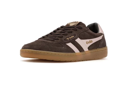Женские кеды Gola Hawk Suede 86, мокко/пудрово-розовые