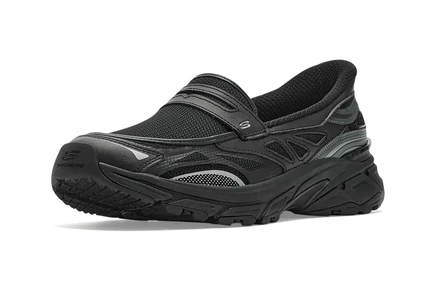 Женские кроссовки Skechers Stamina без шнуровки, черные