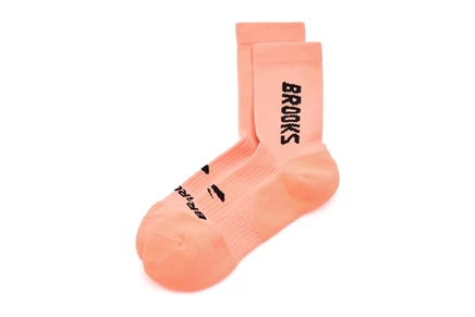 Brooks Ghost Crew Socks cyber peach/brooks