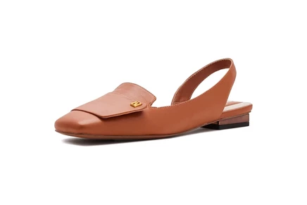 Женские балетки Franco Sarto Teagan, кожаные, коньячные