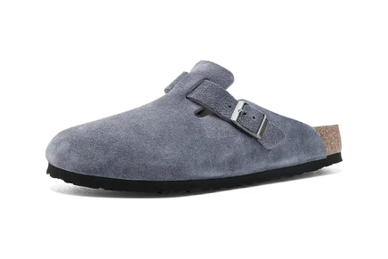 Мужские сабо Birkenstock Boston из замши, синие