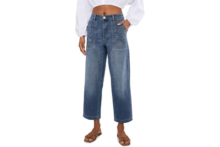 Джинсы KUT from the Kloth Ashton Wide Leg Barrel In Prosperous