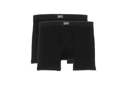 SAXX UNDERWEAR Vibe Xtra Super Soft Boxer Brief Fly 2-Pack black