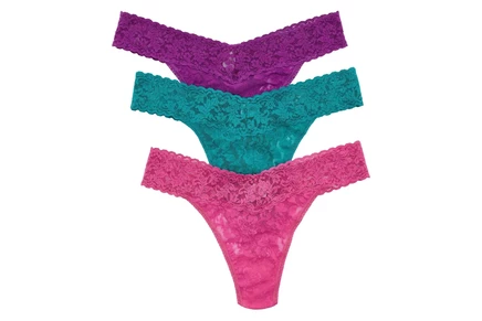 Женские трусы Hanky Panky Signature Lace Original Rise Thong 3-Pack