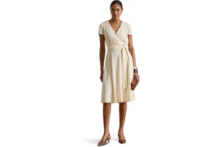 Платье Lauren Ralph Lauren Belted Georgette Surplice Dress