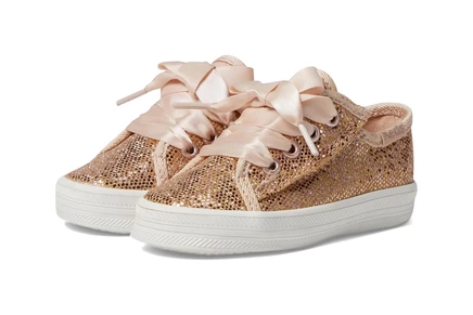 Женские кроссовки Keds Kids Kickstart Jr. Celebrations (Toddler/Little Kid) rose gold sparkle