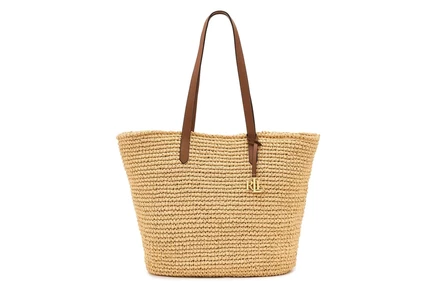 Женская сумка через плечо Lauren Ralph Lauren Crocheted Straw Large Lainey Tote Bag