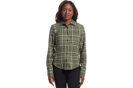 Flylow Brigitte Tech Flannel evergreen/mist plaid