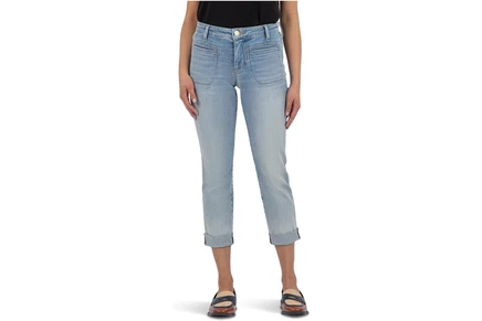 Джинсы KUT from the Kloth Petite Amy Crop Straigh Leg Roll Up