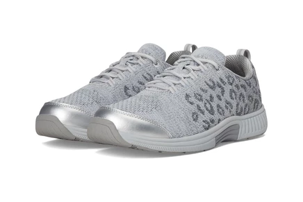 Женские кроссовки Orthofeet Coral gray leopard