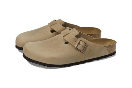 Унисекс сабо Birkenstock Boston из вощеной кожи, табачный