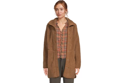 Женское шерпа-пальто L.L. Bean, ореховый