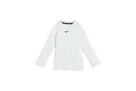 Детская футболка Nike Pro с длинным рукавом, белая