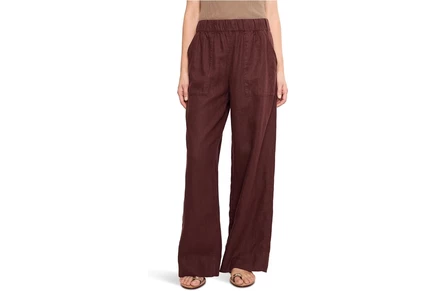 Beyond Yoga Easy Wide Leg Linen Pants iced mocha