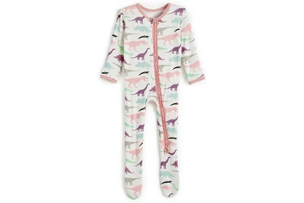 Пижама Kickee Pants Kids Print Muffin Ruffle Footie with 2 Way Zipper (Infant)