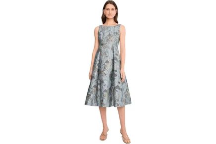 Платье Adrianna Papell Jacquard Tea Length Dress