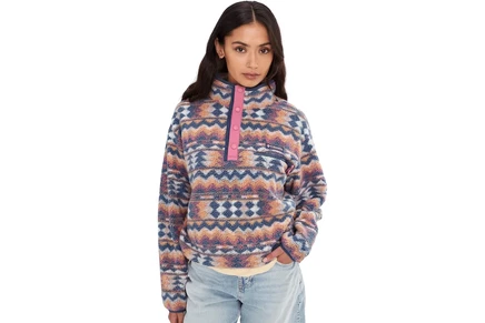 Женский свитшот Columbia Helvetia II Printed Cropped 1/2 Snap