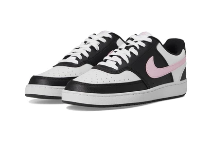 Женские кроссовки Nike Court Vision Low, черно-розовые