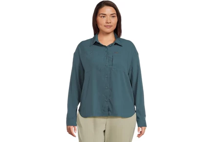 Женская рубашка Columbia Plus Size Silver Ridge Utility Long Sleeve Shirt