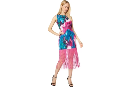 Платье ONE33 Social Pleated Front Fringe Dress