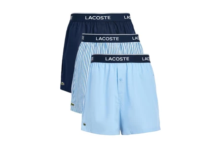 Lacoste 3 Pack Underwear Boxer bleu/bleu marine